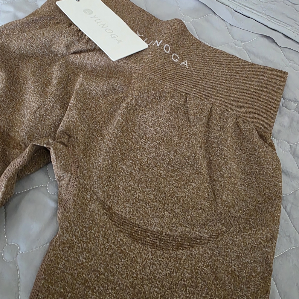 Yinoga Brown High-Waist Leggings - Picture 1 of 4